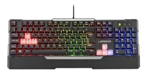 Imagen 1 de 4 de Teclado Gamer Warrior - Wakiza Semi Mecánico - Tc208