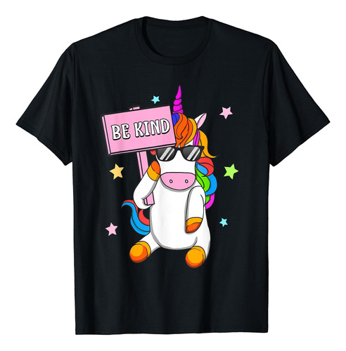 Elige La Bondad Anti-bullying Be Kind Girls Unicorn Playera