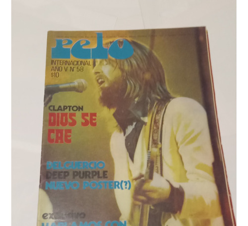 Revista Pelo 58 Tapa Eric Clapton Poster Crosby Sn & Young