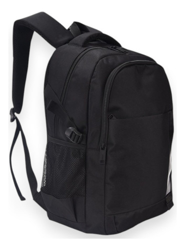 Mochila Porta Notebook Laptop Espalda Acolchada P/ Oficina Negro Liso 30198
