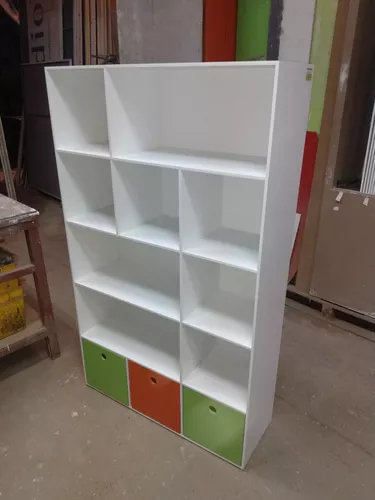 Mueble ORGANIZADOR de Juguetes con BIBLIOTECA - 3 MÓDULOS