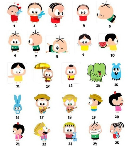 50 Tags, Topper, Apliques Para Docinhos Desenho - Mônica Toy
