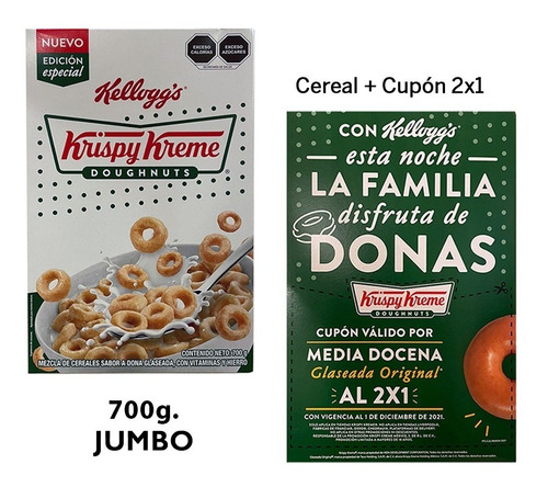 Cereal Kellogg´s Edición Especial Krispy Kreme + Cupón Donas