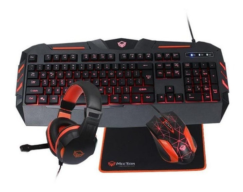 Kit Gaming P/pc 4 En 1 Mee Tion  Mt-c500 Retroiluminado