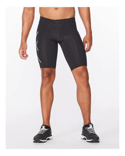 Shorts Calzas Hombre Core Compression Black/silver - Negro 