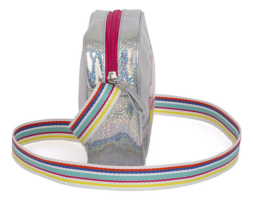 Bolsa Crossbody Para Niña Rblgo23056 Color Plateado Cloe