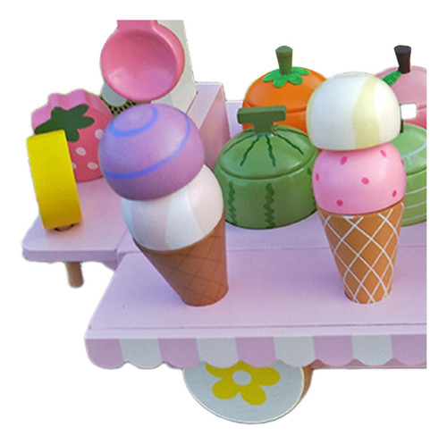 Carrito De Helado De Juguete, Juego De Rol Con Cuchara,