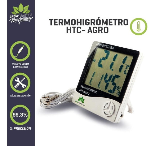 Termohigrometro Htc-agro - Grow Genetics