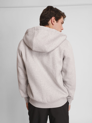 Polerón Hoodie Con Cierre Logo Hombre Tommy Hilfiger Gris