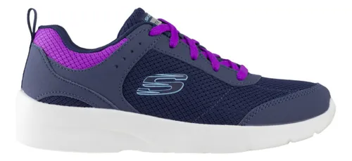 Tenis Skechers Mujer Entrenamiento 149543 Marino Morado Runn