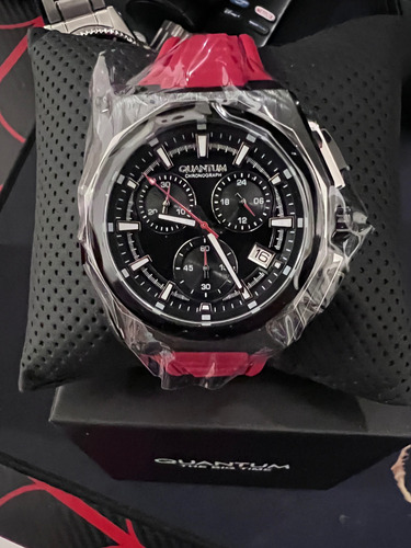 Reloj Quantum De Correa Silicon Rojo De Hombre