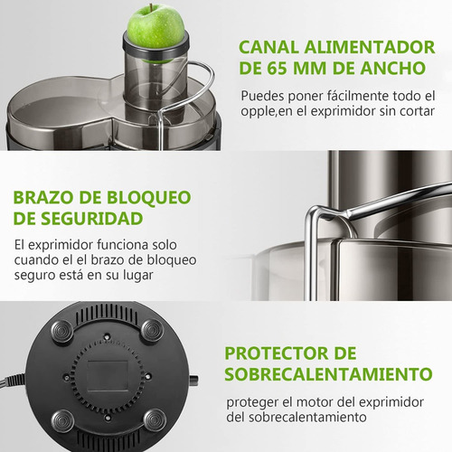 Imagen 4 de 7 de Extractor De Jugos Juguera Eléctrica 400w