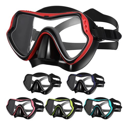 6 Gafas De Esnrquel Para Adultos, Mscara De Buceo, Vista Pan