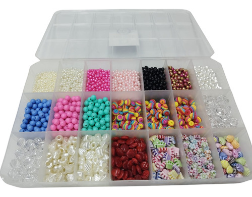 Kit Pulseiras 6490 Peças Organizador Pigentes Colar Brincos