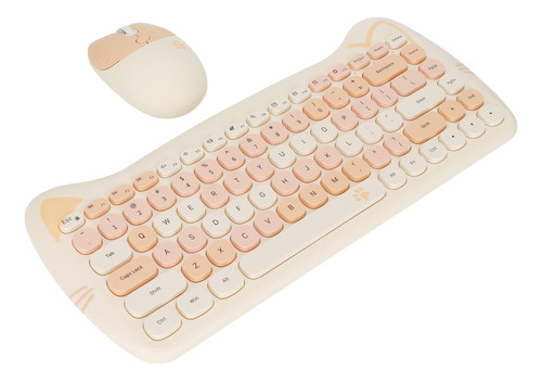 Teclado Y Ratón Inalámbricos Con Forma De Gato, 2,4 G, Color