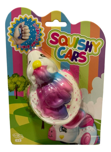 Squishy Cars Carrito De Poliuretano Apachurrables Unicornio