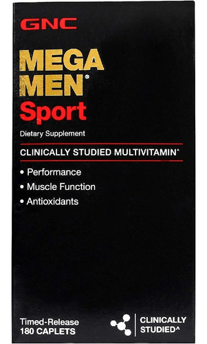 Mega Men Sport Gnc 180 Comprimidos