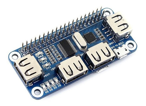 Raspberry Pi 4 Puerto Usb Hub Sombrero Onboard Uart Para 2.0