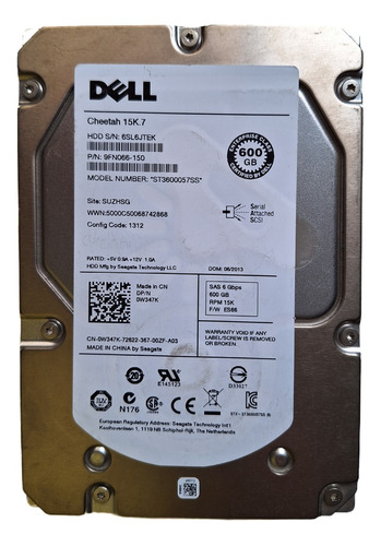 Disco Duro Dell 600gb Sas 15.7 K 0w347k 9fn066-150