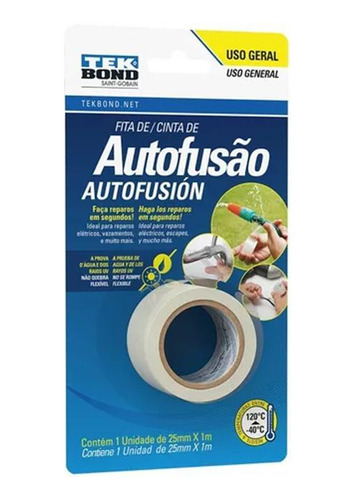 Fita Adesiva Tekbond Autofusão 25mmx1m