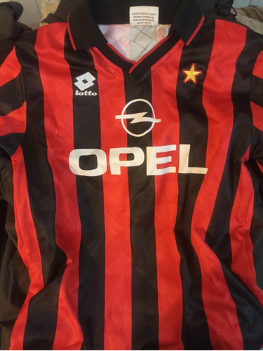 Camiseta Ac Milan 1995 Original De Época Lotto