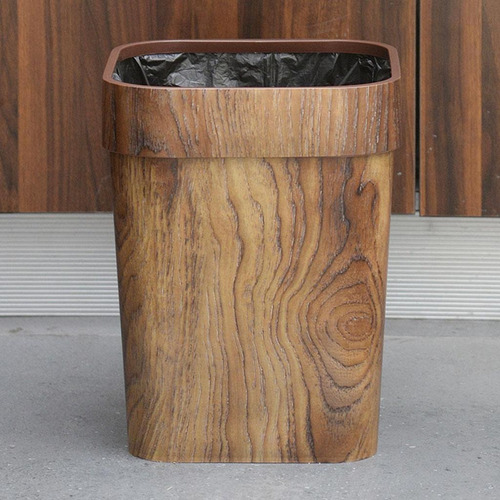 Papelera Grano Madera Mimético Retro Papelera
