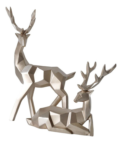 1 Par De Estatuas De Ciervos Animales Escultura De Alce C