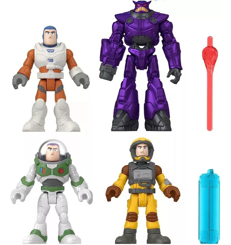 Figuras Buzz Lightyear Zurg Ranger Xl-12 Xl-15 Disney Set 4