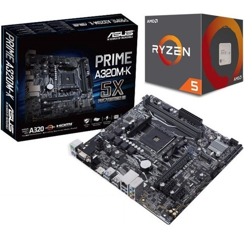 Combo Board Asus A320m Procesador Ryzen 5 3600x Pc