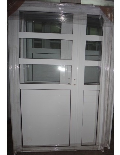 Puerta Y Media Aluminio Blanco Hoja 80 Cm + Lateral 40 Cm