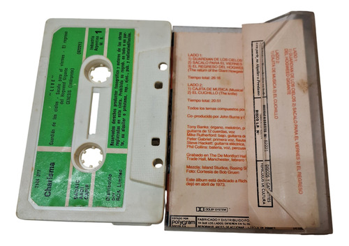 Genesis Live Cassette Nacional Ediciones En Vivo