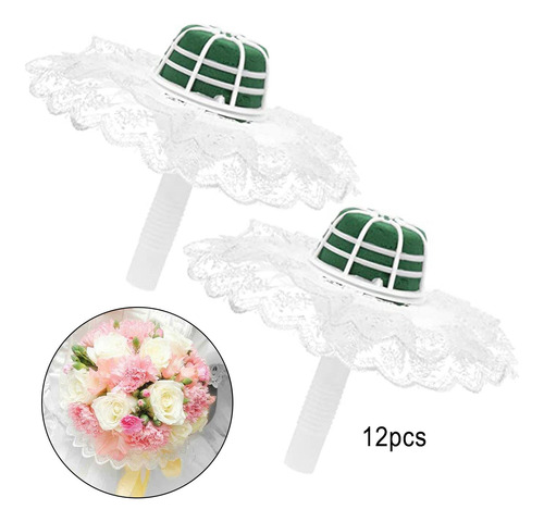 Suporte De Buquê De Casamento, Noiva Com Decoração Branco