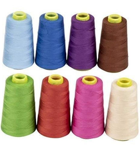 Bobinas De Hilo De Coser 100% Poliéster, 8 Colores Maq Coser