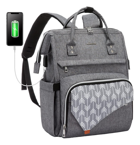 Mochila De Computadora Portátil Para Mujer 15.6 -gris