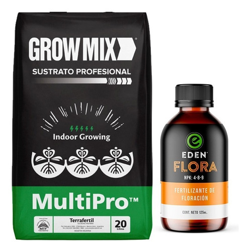 Sustrato Growmix Tierra Fértil Multipro 20lts Eden Flora 125