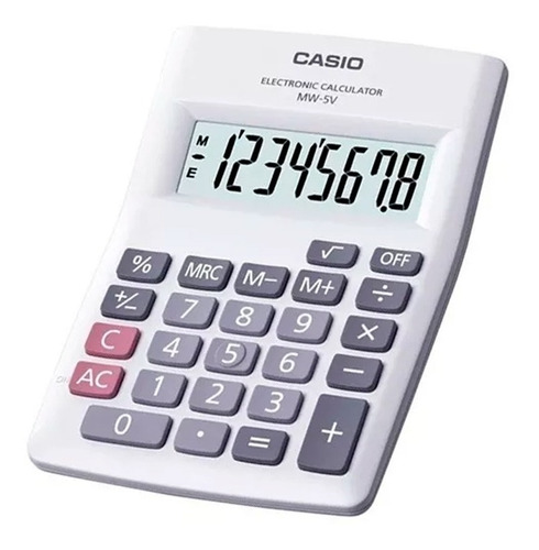 Calculadora Mini Casio Mw-5v Escritorio  De Bolsillo