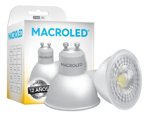 Dicroica Led Eco Dimerizable 7w Macroled - Cálido