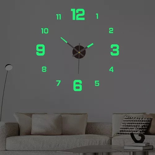 Reloj De Pared Con Espejo 3d Sin Marco For Bricolaje, Gran
