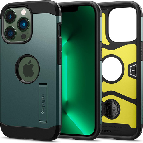 Spigen Tough Armor Funda P/ iPhone 13 Pro (2021) Verde Media