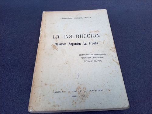 Mercurio Peruano: Libro Derecho Instruccion Garcia Rada L190