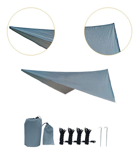 Lona Para Acampar, Toldo Para Tienda De Campaña, Toldo Gris