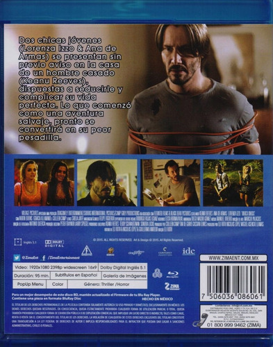 Imagen 2 de 3 de El Lado Oscuro Del Deseo Keanu Reeves Pelicula Blu-ray