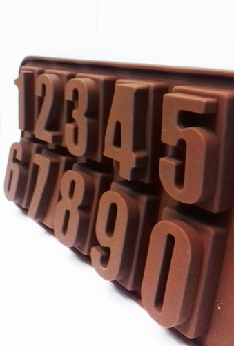 Molde Números En Silicona Bombón, Chocolate, Reposteria 