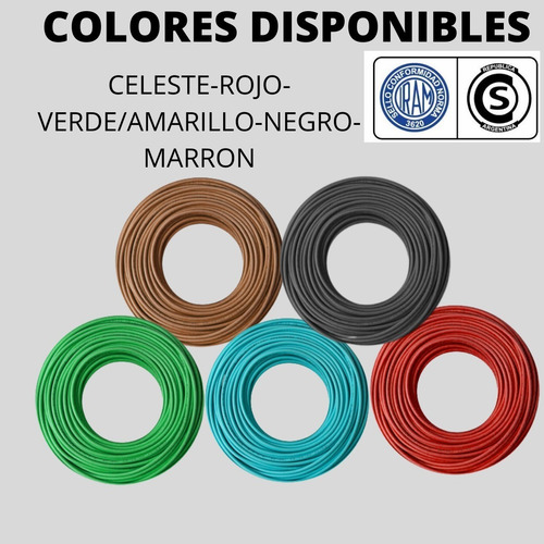 Imagen 3 de 5 de Cable Unipolar 4mm Kalop X 50mts Pack X 3 Colores A Elección