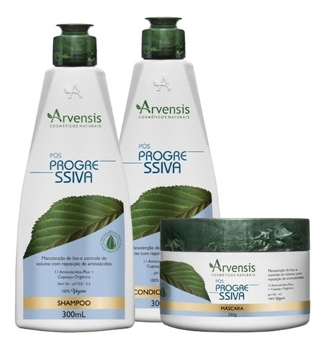 Kit Arvensis Pós Progressiva Vegana  Sh. + Cond. + Máscara