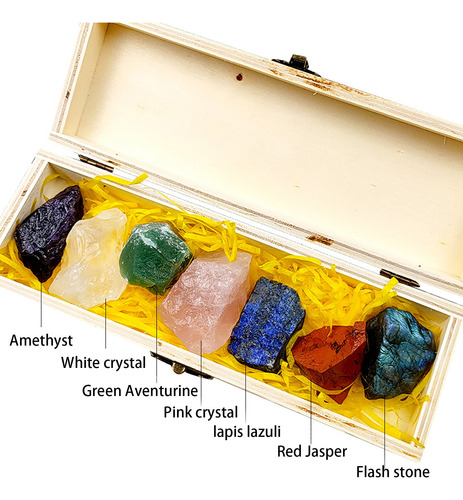 Conjunto De Piedras De Cristal Natural, Piedra Rugosa, Chakr