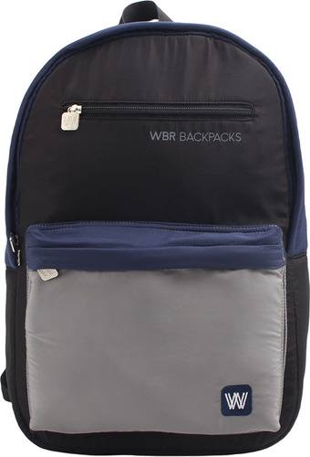 Wbr mochila 17 espalda -palermo- negro-azul Wabro
