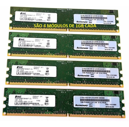 Smart Lenovo Ddr2 4gb 800mhz Pc2-6400 Kit 4x1
