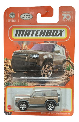 Matchbox 2020 Land Rover Defender 90, Escala 1:64, Metalico.