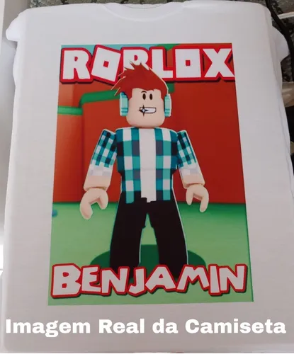 Camisa Camiseta Roblox Personagem Infantil Personalizada Com Nome